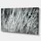 Designart - Raindrops on Grass Black White - Oversized Landscape Canvas Art